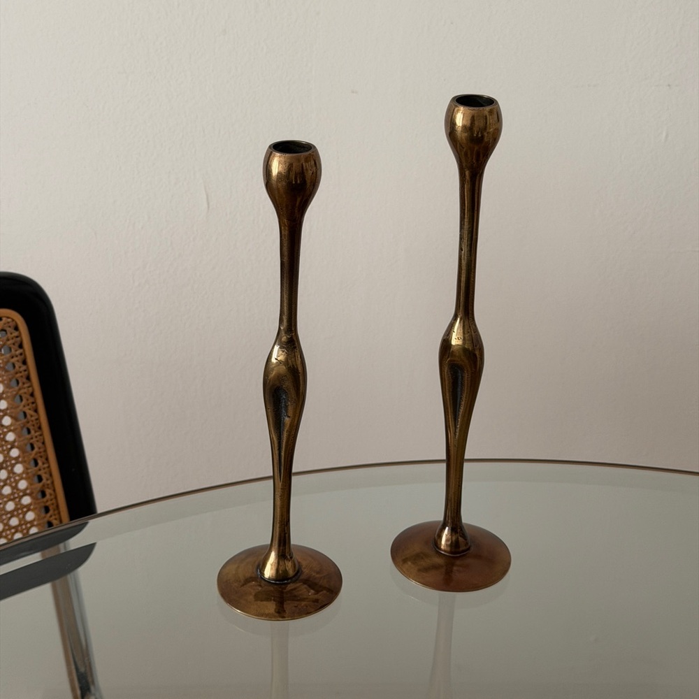 Elegant Gold Candle Holders from Alice Lane